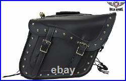 13 HEAT RESISTANT Zip-Off Saddlebags With GUN POCKETS & Studs For HARLEY DAVIDSON