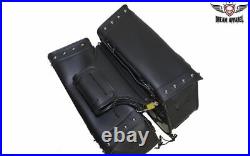 13 HEAT RESISTANT Zip-Off Saddlebags With GUN POCKETS & Studs For HARLEY DAVIDSON