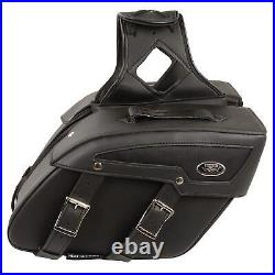 13 W Zip-off Pvc Slanted Throw Over Motorcycle Saddlebags For Harley Usadn