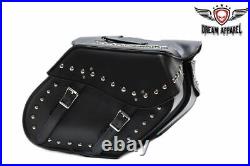 14 WATERPROOF Hard HEAT RESISTANT Saddlebags With STUDS For HARLEY DAVIDSON