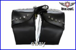 14 WATERPROOF Hard HEAT RESISTANT Saddlebags With STUDS For HARLEY DAVIDSON