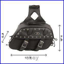15 W Zip-off Pvc Studded Throw Over Rounded Saddlebags For Suzuki Usa22