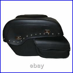 16 W Motorcycle Waterproof Studded Throw Over Saddlebags For Suzuki Sk2s