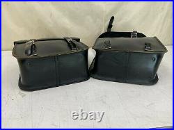 1996 Harley Davidson Sportster OEM HD LEATHER SADDLE BAGS THROW OVER