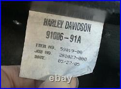 2005 HARLEY DAVIDSON FXD Black Leather Saddle Bags Buffalo Nickle Throw Over