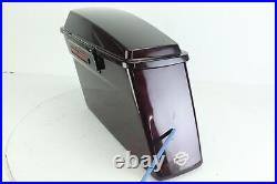 2006 Harley Touring BLACK CHERRY COMPLETE Left Saddlebag Assembly LOOK AT PHOTO