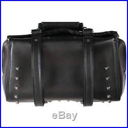 2Pc HEAVY DUTY PVC SADDLE BAGS FOR HARLEY SPORTSTER DYNA SOFTAIL T/Over Style