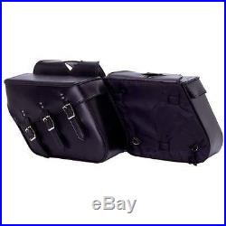2Pc Through Over Style SADDLE BAG SET FOR HARLEY SPORTSTER DYNA SOFTAIL DEUCE