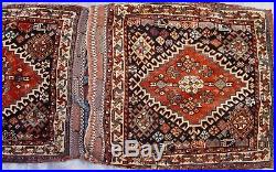 2'x4' Fine Complete Saddlebags Hand-knotted Wool Tribal Old Oriental Area Rug