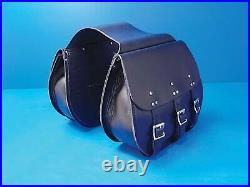 3 Buckle Thro-Over Saddlebags Black, for Harley Davidson, by V-Twin