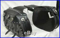 ACE Motorcycle Saddlebags Studs XL Universal Throw Over Saddle Bags 18x13x6