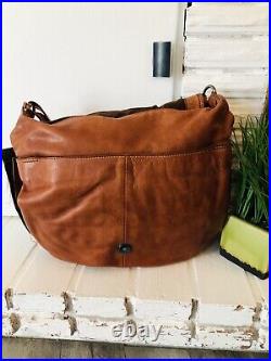 Anthropologie Vilenca Holland NWT Weaved Leather Flap Over Saddle Bag