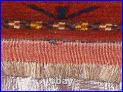 Antique Turkmen Yomud Torba Saddle Bag face Hand Knotted Wool Rug 2'8 x 3'7
