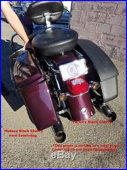 Black Cherry Complete Hard Touring Saddlebags for Harley Touring Models FLH FLT