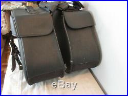 Black Leather Throw Over Saddle Bags, Harley Davidson XL