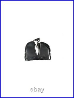Black Motorcycle Saddlebags-Universal Fit-Throw Over Bags-Zip Off Bags