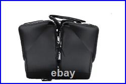 Black Motorcycle Saddlebags-With Studs Universal Fit-Throw Over Bags