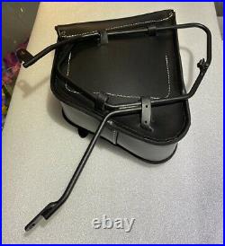 Bmw Motorcycle R Nine 9 T Leather Saddlebag And Mount Complete Like New