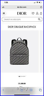 Brand New Dior Homme Oblique Monogram Logo All Over Saddle Backpack