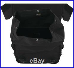 Burly Brand B15-1002B Voyager Luggage Black Leather Throw Over Saddlebags Harley