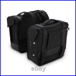 Burly Voyager Throw-Over Saddlebags Black For