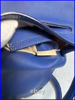 CHLOE Small Marcie Fold Over Saddle Bag in Deep Blue