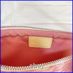 CHRISTIAN DIOR Pink Trotter Saddle Shoulder Bag PVC Patent Leather