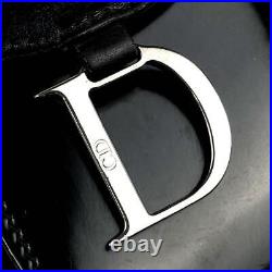 Christian Dior Handbag Trotter silver totebag W all over leather lining black