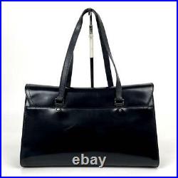 Christian Dior Handbag Trotter silver totebag W all over leather lining black