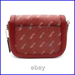 Class Coach Shoulder Bag Saddle Horse And Carriage All Over Pattern Red