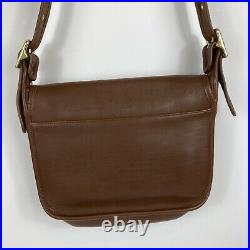 Coach Vintage Brown Leather Saddle Bag Flap Over Patricia's Legacy Purse #9951