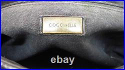 Coccinelle Saddle Bag Leather Crossbody Flap Over Satchel Old Gold Buckle