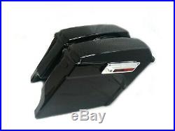 Complete 4 Extended Saddlebags w Dual 6x9 Speaker Lids for 94-14 Harley Touring
