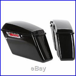 Complete Hard Saddlebags For Harley Touring Road King Electra Glide 14-19 Black