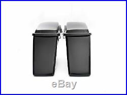 Complete Hard Saddlebags Trunk with Lid Latch Kit for 1994-2013 Harley Touring
