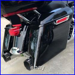 Complete Saddle Bags LH RH Sides Glossy Black For 2014-2022 Harley Davidson King