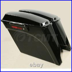Complete Saddlebags Saddle Bag Softail Conversion Bracket Fit For Harley Softail