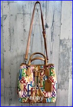 Dooney and Bourke Total Pattern 2WAY Bag Shoulder Bag Handbag Women Rare