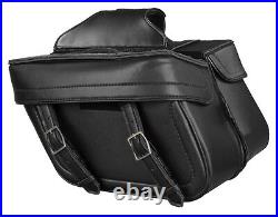 Double Buckle Front Throw Over Waterproof Saddle Bag for Harley, Honda Series H2