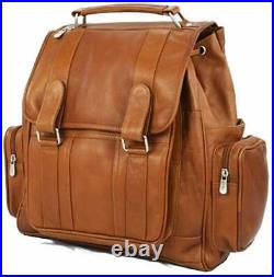 Double Loop Flap-Over Laptop Backpack, One Size Saddle
