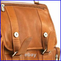 Double Loop Flap-Over Laptop Backpack, One Size Saddle