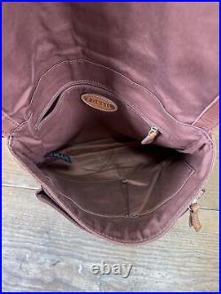 Fossil Crossbody Pebble Leather Fold Over Saddle Flap Bag Brown Snap Close