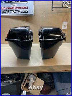 Genuine Harley-Davidson SaddleBags 2014-2021 Vivid Black OEM Complete Hard Bags