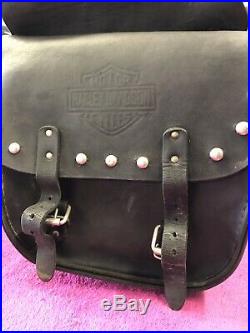 Genuine Harley Throw Over Saddlebags Leather Vintage Dyna Softail Sportster