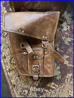 Genuine Leather Throw Over Saddle Bags