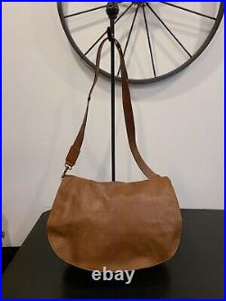 Gerald Darel Smooth Leather Saddle Crossbody Bag