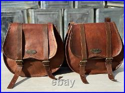 Goat Leather Motorcycle Complete Combo 3 Saddlebag Luggage 3 Bags For Sportster