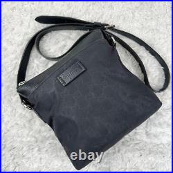 Gucci Shoulder Bag Sacoche Nylon GG Pattern Leather All Over