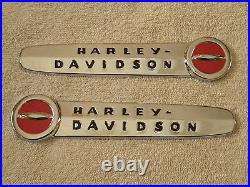 Harley 1947-1950 Emblem SET with Complete MOUNTING KIT & Screws SHIPS in 3 Days
