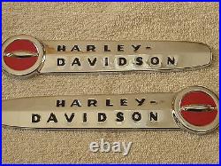 Harley 1947-1950 Emblem SET with Complete MOUNTING KIT & Screws SHIPS in 3 Days